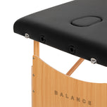 BALANCE wooden folding massage table 3 segment 190x70 black
