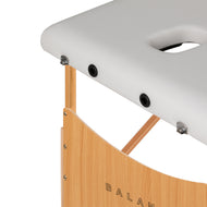 BALANCE wooden folding massage table 3 segment 190x70 white