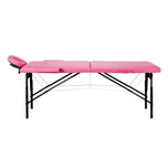 BALANCE wooden folding massage table 2 segment pink and black
