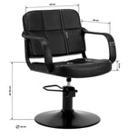 Kappersstoel Hair System Komodo zwart