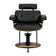 Hairdressing chair Gabbiano Florencja in black and walnut with a black base