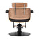 Hairdressing chair Gabbiano Florencja in black and walnut with a black base