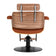 Hairdressing chair Gabbiano Florencja in brown with a black base