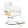 Hairdressing chair Gabbiano Florencja in white with a white base