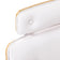 Hairdressing chair Gabbiano Florencja in white with a white base