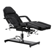 Hydraulischer Pediküre-Schönheitsstuhl Sillon 210 mit Schaukelfunktion und geteilter Fußstütze schwarz