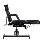 Fauteuil de beauté de pédicure hydraulique Sillon 210 avec fonction de bascule et repose-pieds divisé noir