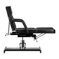 Hydraulischer Pediküre-Schönheitsstuhl Sillon 210 mit Schaukelfunktion und geteilter Fußstütze schwarz