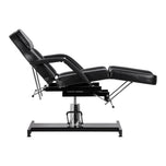 Fauteuil de beauté de pédicure hydraulique Sillon 210 avec fonction de bascule et repose-pieds divisé noir