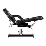 Fauteuil de beauté de pédicure hydraulique Sillon 210 avec fonction de bascule et repose-pieds divisé noir