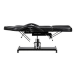 Fauteuil de beauté de pédicure hydraulique Sillon 210 avec fonction de bascule et repose-pieds divisé noir