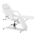 Chaise de pédicure hydraulique Sillon 210 avec fonction de bascule et repose-pieds divisé blanc