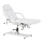 Chaise de pédicure hydraulique Sillon 210 avec fonction de bascule et repose-pieds divisé blanc