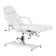 Chaise de pédicure hydraulique Sillon 210 avec fonction de bascule et repose-pieds divisé blanc