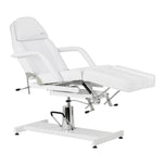 Chaise de pédicure hydraulique Sillon 210 avec fonction de bascule et repose-pieds divisé blanc