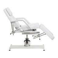 Hydraulische pedicurestoel Sillon 210 met schommelfunctie en gesplitste beensteun wit