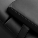 Chaise de traitement des cils Sillon Alba noire avec base dorée