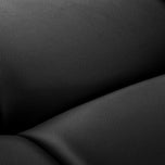 Chaise de traitement des cils Sillon Alba noire avec base dorée
