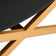 Chaise de traitement des cils Sillon Alba noire avec base dorée