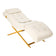 Sillon Umbra white eyelash treatment chair with gold base