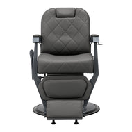 Gabbiano barber chair Bruno grey with a grey base