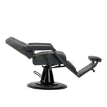 Gabbiano barber chair Bruno grey with a grey base