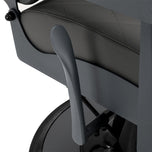 Gabbiano barber chair Bruno grey with a grey base
