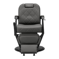 Gabbiano barber chair Bruno grey with a black base