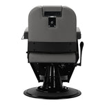 Gabbiano barber chair Bruno grey with a black base