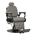 Barber chair Gabbiano Francesco grey with a black base