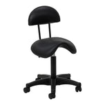 Tabouret esthétique 6001 noir avec base noire