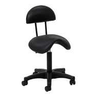 Tabouret esthétique 6001 noir avec base noire