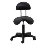 Tabouret esthétique 6001 noir avec base noire