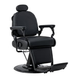 Barber chair with massage function Gabbiano Francesco black with a black base