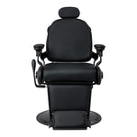 Barber chair with massage function Gabbiano Francesco black with a black base