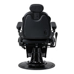 Barber chair with massage function Gabbiano Francesco black with a black base