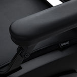 Barber chair with massage function Gabbiano Francesco black with a black base