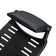 Barber chair with massage function Gabbiano Francesco black with a black base
