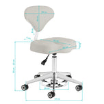 Cosmetic stool Azzurro 156-F bump-up grey