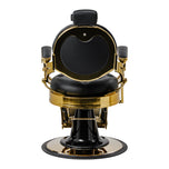 Barber chair Gabbiano Niccolo black with gold base