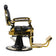 Barber chair Gabbiano Niccolo black with gold base