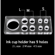 PMU Tattoo Ink Cup Holder | Durable Acrylic with 9 Functional Holes